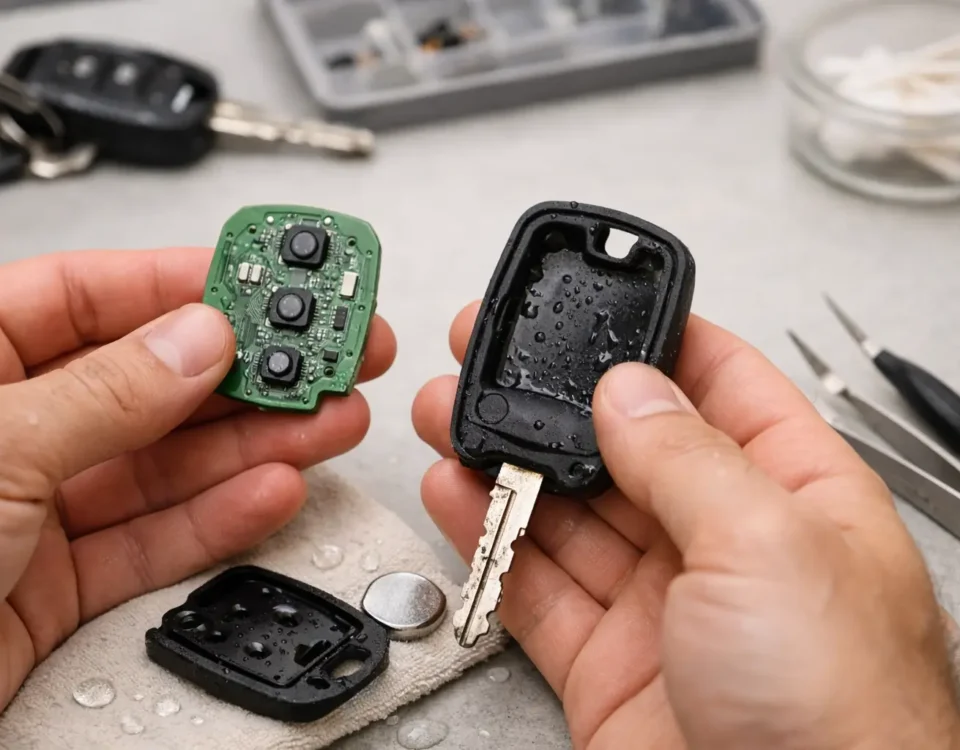 Reparar mando de coche mojado paso a paso