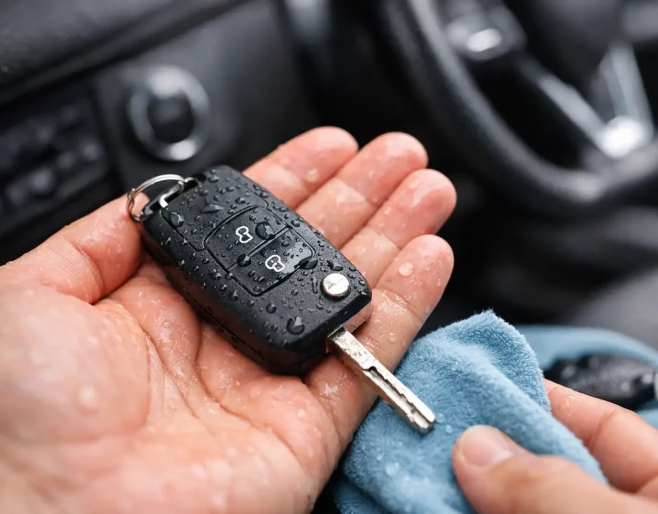 Mando de coche mojado: solución rápida y segura