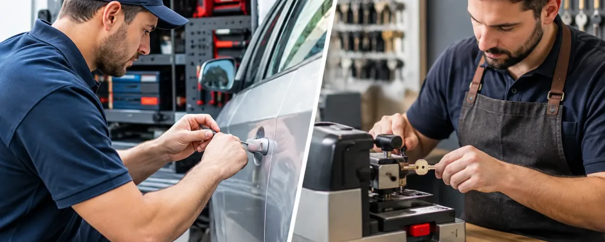 Servicio móvil versus taller de cerrajería